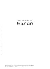 book Researching Daily Life: A Guide to Experience Sampling and Daily Diary Methods