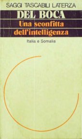 book Una sconfitta dell'intelligenza. Italia e Somalia