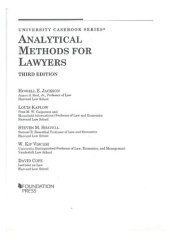 book Analytical Methods for Lawyers