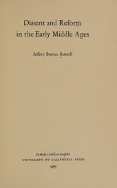 book Dissent and reform in the early Middle Ages : Jeffrey Burton Russell.