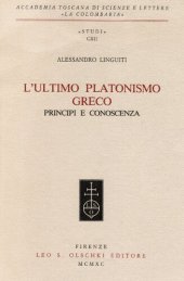 book L'ultimo platonismo greco. Principi e conoscenza