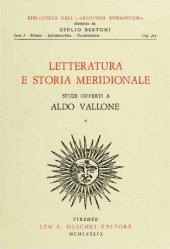 book Letteratura e storia meridionale. Studi offerti a Aldo Vallone