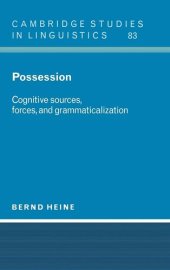 book Possession: Cognitive Sources, Forces and Grammaticalization