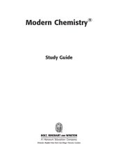 book Holt Modern Chemistry: Study Guide Student Edition