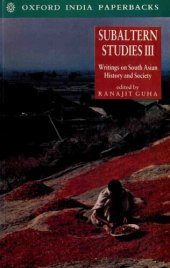 book Subaltern Studies: Volume III: Writings on South Asian History and Society: Vol 3