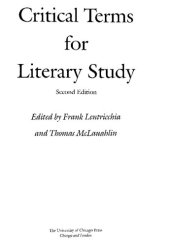 book Critical Terms for Literary Study, Second Edition