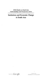 book Institutions and Economic Change in South Asia