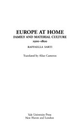 book Europe at Home: Family and Material Culture, 1500-1800