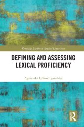 book Defining and Assessing Lexical Proficiency