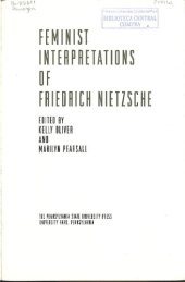 book Feminist Interpretations of Friedrich Nietzsche