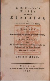 book J. B. Frasers Reise nach und in Khorasan, in den Jahren 1821 und 1822