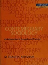 book Contemporary Sociology: An Introduction to Concepts and Theory