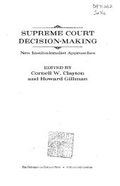 book Supreme Court Decision-Making: New Institutionalist Approaches