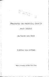 book Aristotle on Political Enmity and Disease: An Inquiry into Stasis