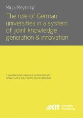 book The role of German universities in a system of joint knowledge generation and innovation