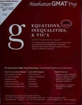 book Manhatton GMAT Strategy Guide: Equations, Inequalities, and VIC's