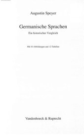 book Germanische Sprachen: Ein Vergleichender Uberblick