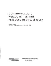 book Communication, Relationships and Practices in Virtual Work