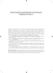 book Routledge Handbook of Russian Foreign Policy