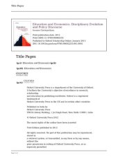 book Education and Economics: Disciplinary Evolution and Policy Discourse