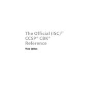 book The Official (ISC)2 CCSP CBK Reference