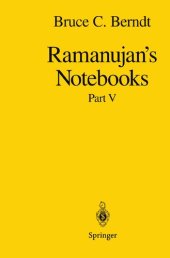 book Ramanujan’s Notebooks: Part V