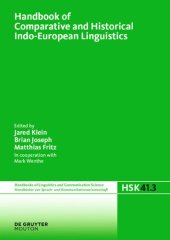 book Handbook of Comparative and Historical Indo-European Linguistics