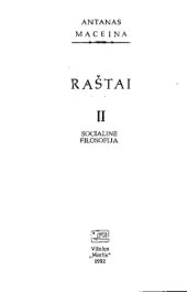 book Raštai. T. 2: Socialinė filosofija