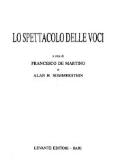 book Lo spettacolo delle voci