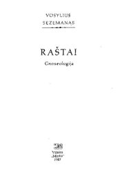 book Raštai : gnoseologija