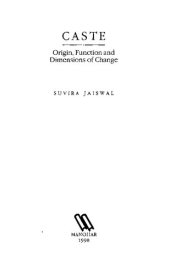 book Caste - Origin, Function and Dimensions of Change