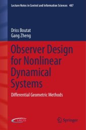 book Observer Design for Nonlinear Dynamical Systems: Differential Geometric Methods