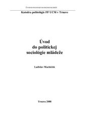 book Úvod do politickej sociológie mládeže