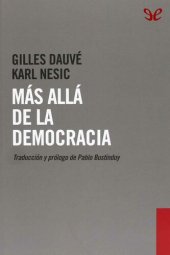 book Más allá de la democracia