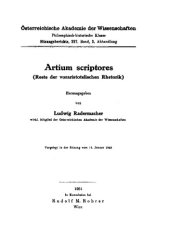 book Artium scriptores: Reste der voraristotelischen Rhetorik