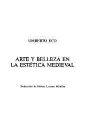 book Arte y belleza de la estetica medieval