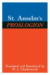 book St. Anselm's Proslogion