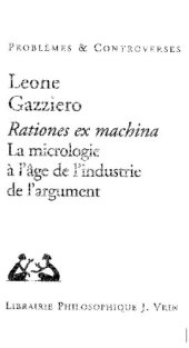 book Rationes ex machina. La micrologie à l’âge de l’industrie de l’argument