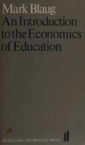 book An introduction to the economics of education