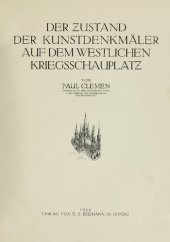 book Der Zustand der Kunstdenkmäler auf dem westlichen Kriegsschauplatz