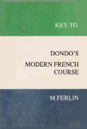 book Key to Dondo's Modern French Course