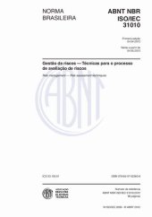 book [ABNT NBR ISO/IEC 31010:2012] Gestão de riscos — Técnicas para o processo de avaliação de riscos