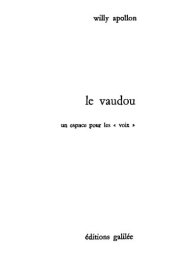 book Le vaudou : un espace pour les voix