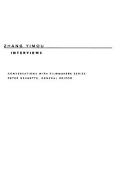 book Zhang Yimou: Interviews