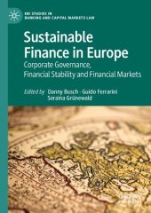 book Sustainable Finance in Europe: Corporate Governance, Financial Stability and Financial Markets