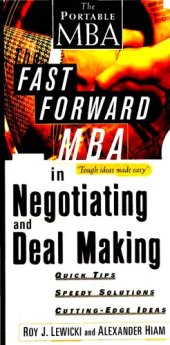 book The Fast Forward MBA in Negotiating and Deal Making