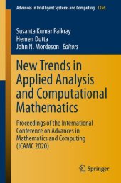 book New Trends in Applied Analysis and Computational Mathematics: Proceedings of the International Conference on Advances in Mathematics and Computing (ICAMC 2020)