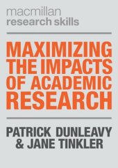 book Maximizing the Impacts of Academic Research