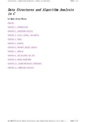 book Data Structures and Algorithm Analysis in C