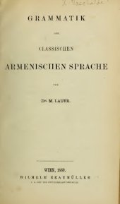 book Grammatik der classischen armenischen Sprache